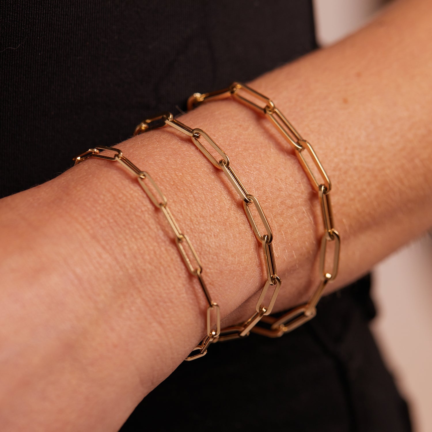 14K Paper Clip Chain Bracelet