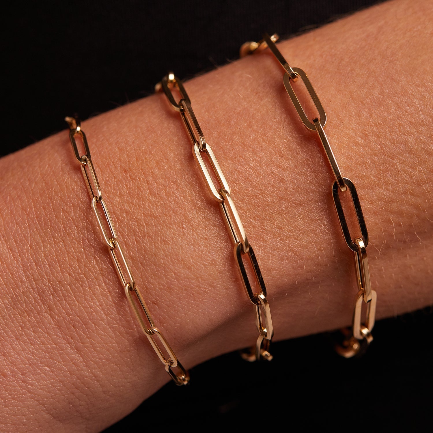 14K Paper Clip Chain Bracelet