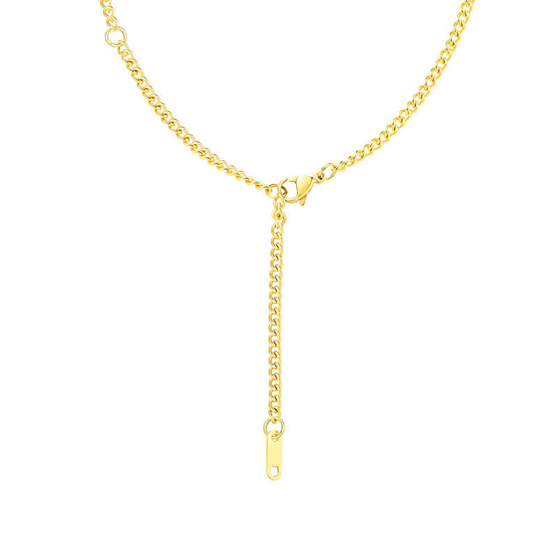 14K Gold Petite Brick Pendant Necklace
