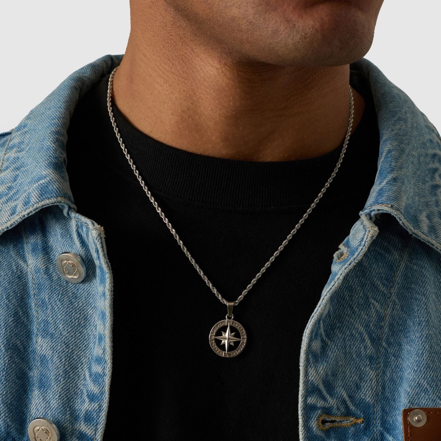 14K Gold North Star Pendant Necklace