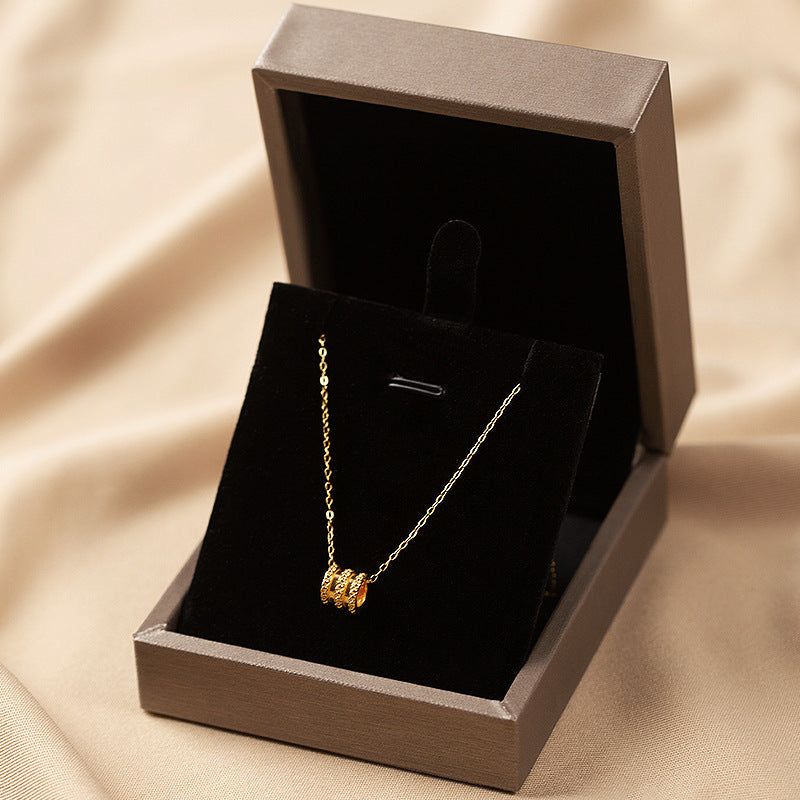 14K Gold Wheel of Love Necklace