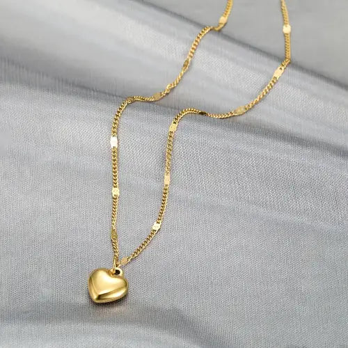 14K Gold Heart Necklaces