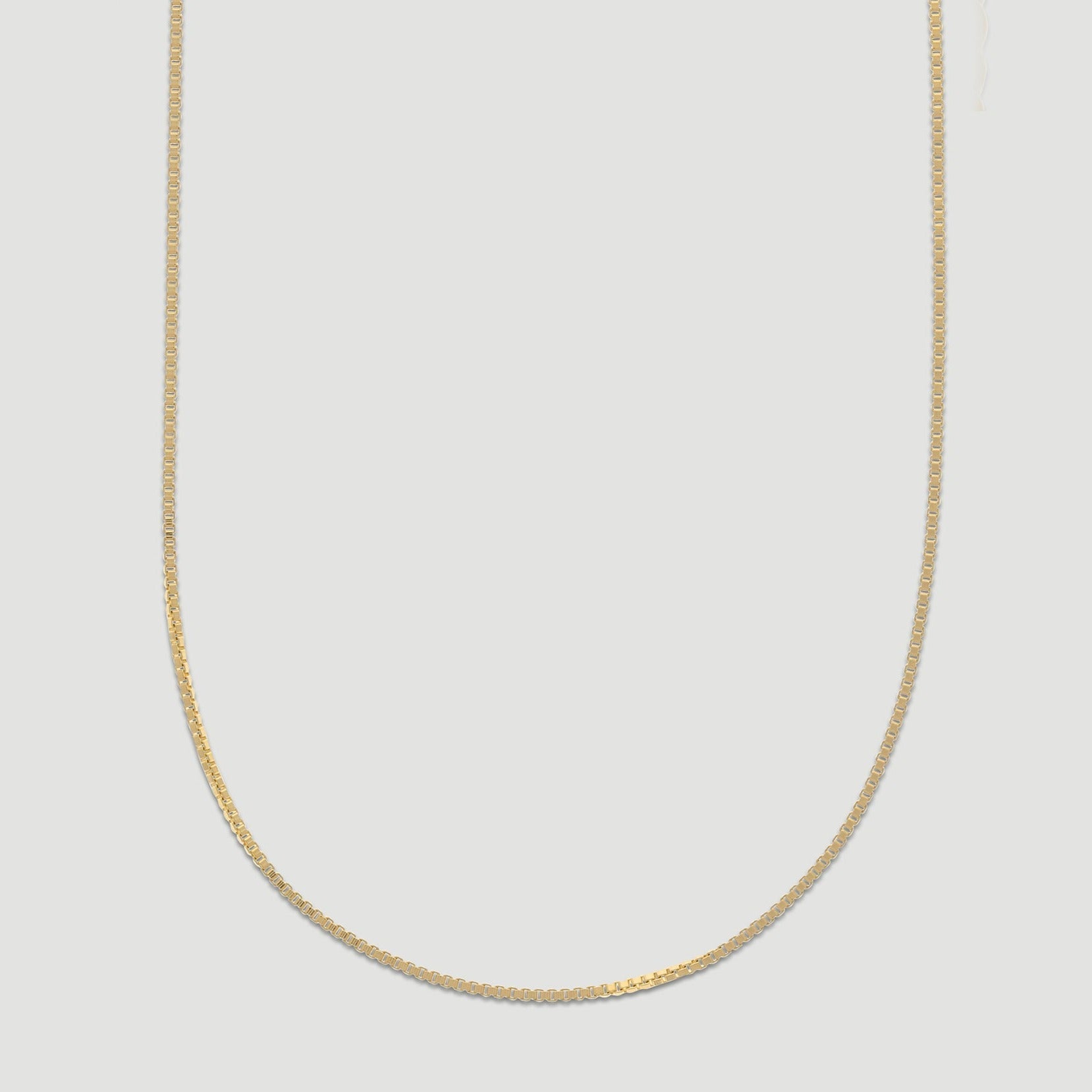 14k box necklace