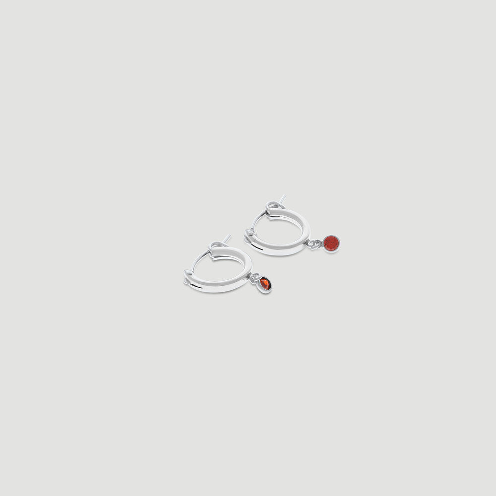 birthstone mini hoops (13mm)