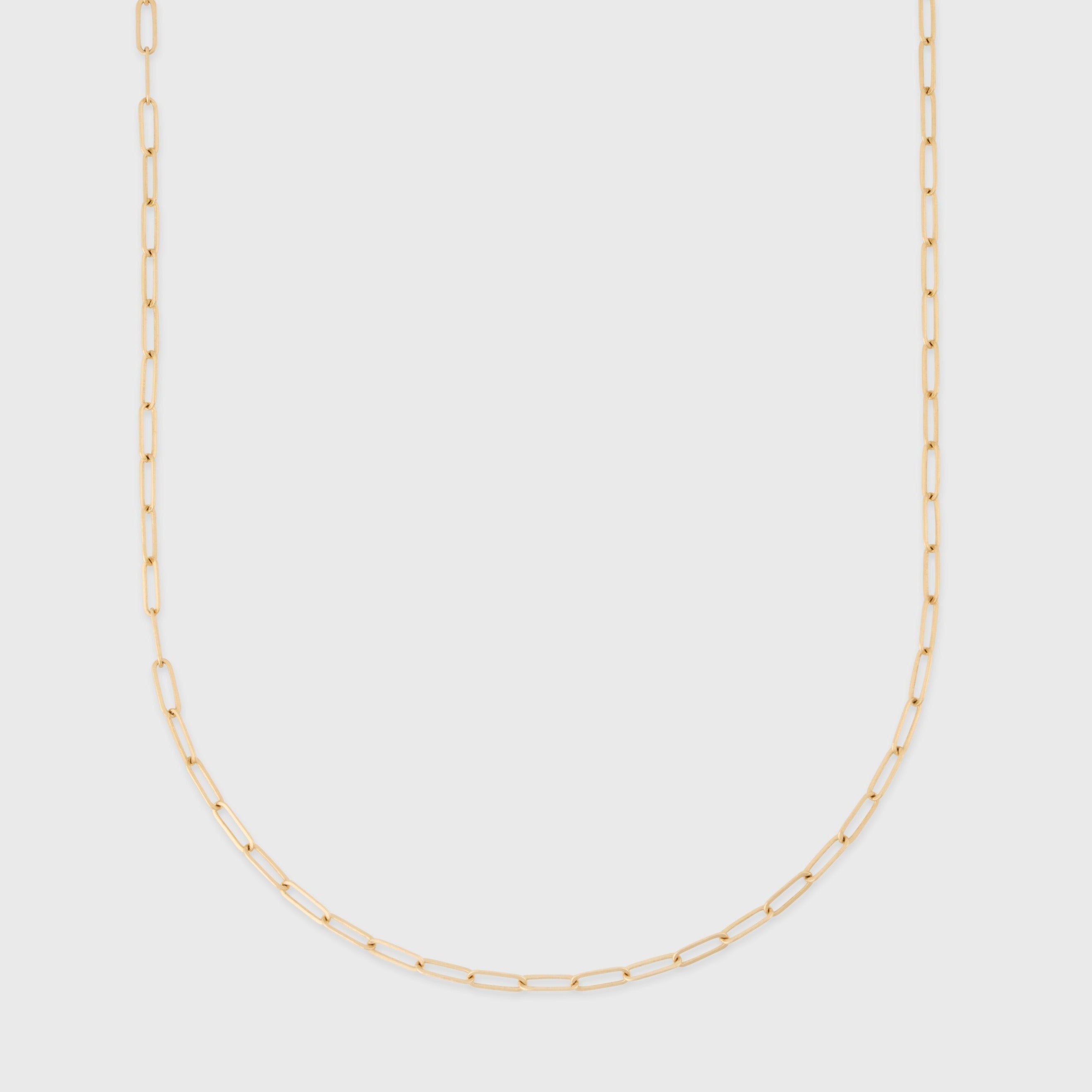 14k paperclip necklace