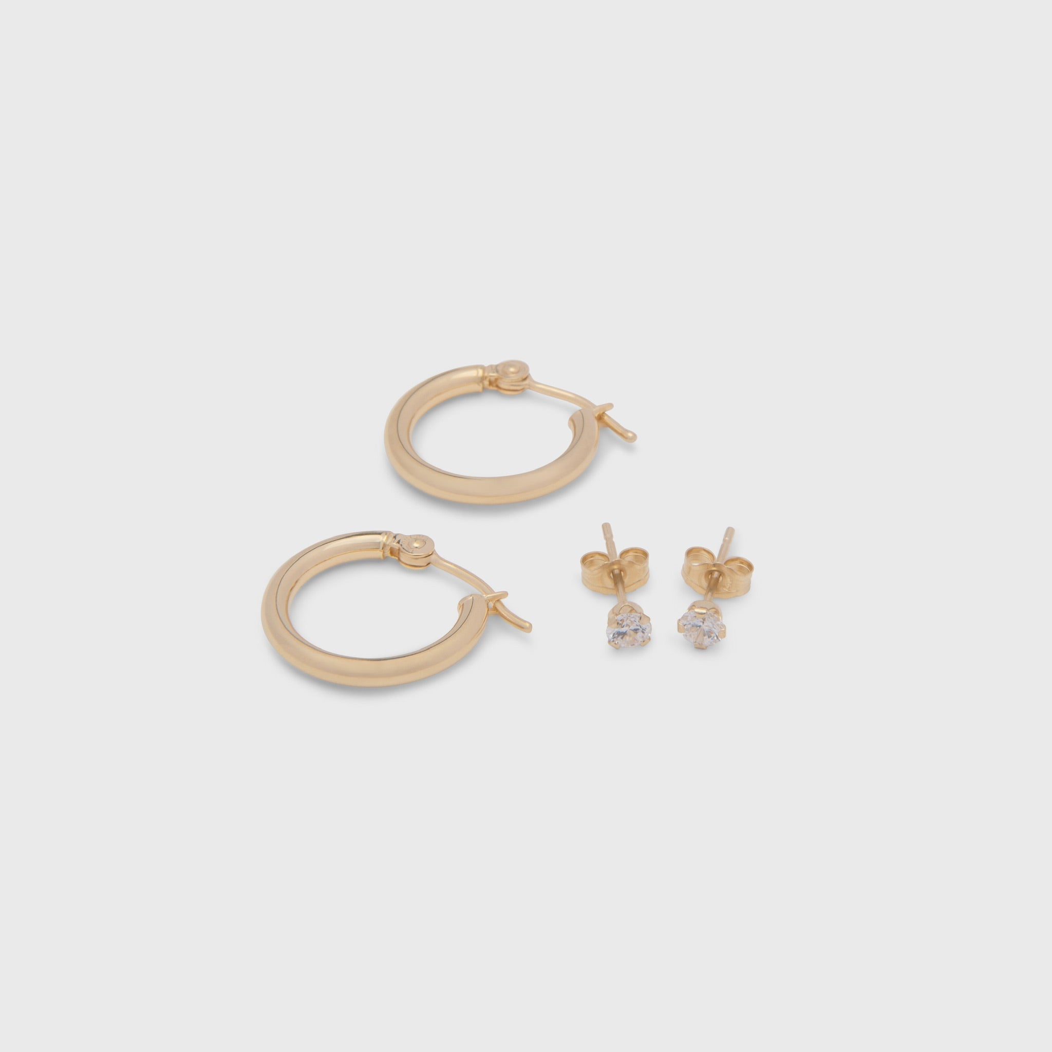14k everyday earring set
