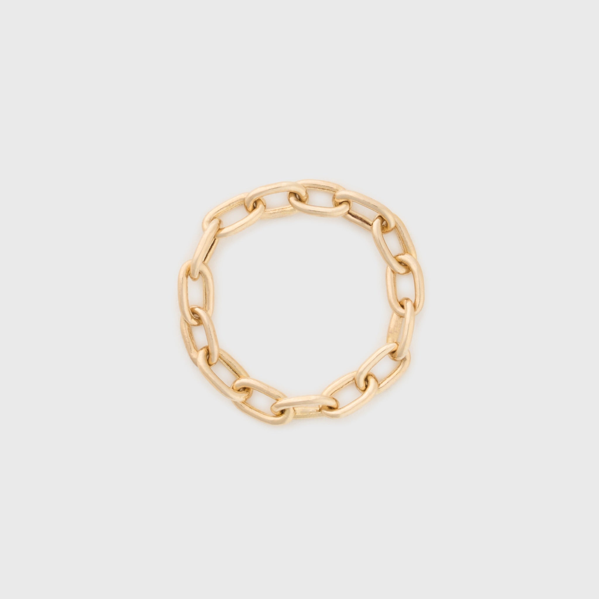 14k chunky paperclip chain ring