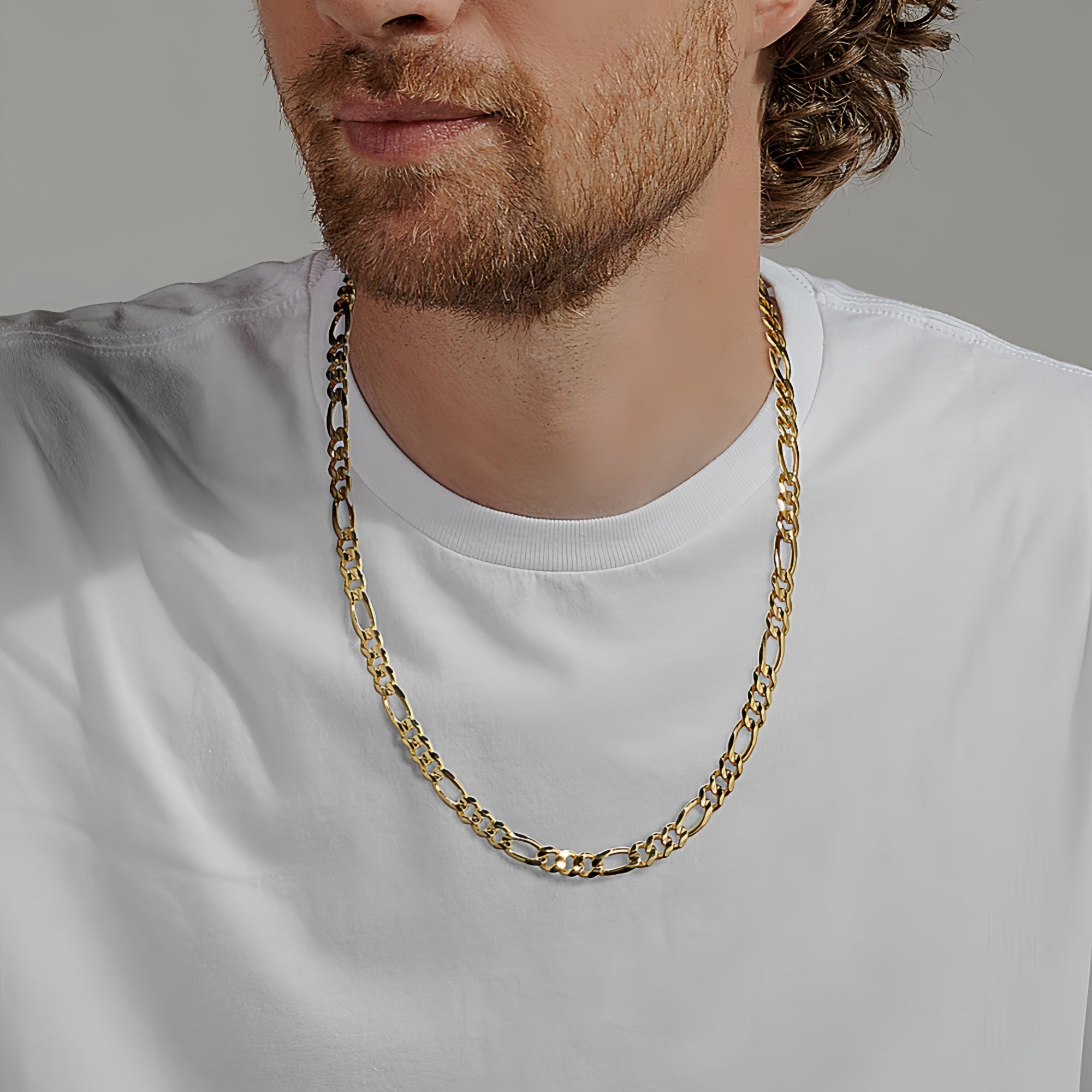 14K Gold Veya Figaro Chain Necklace