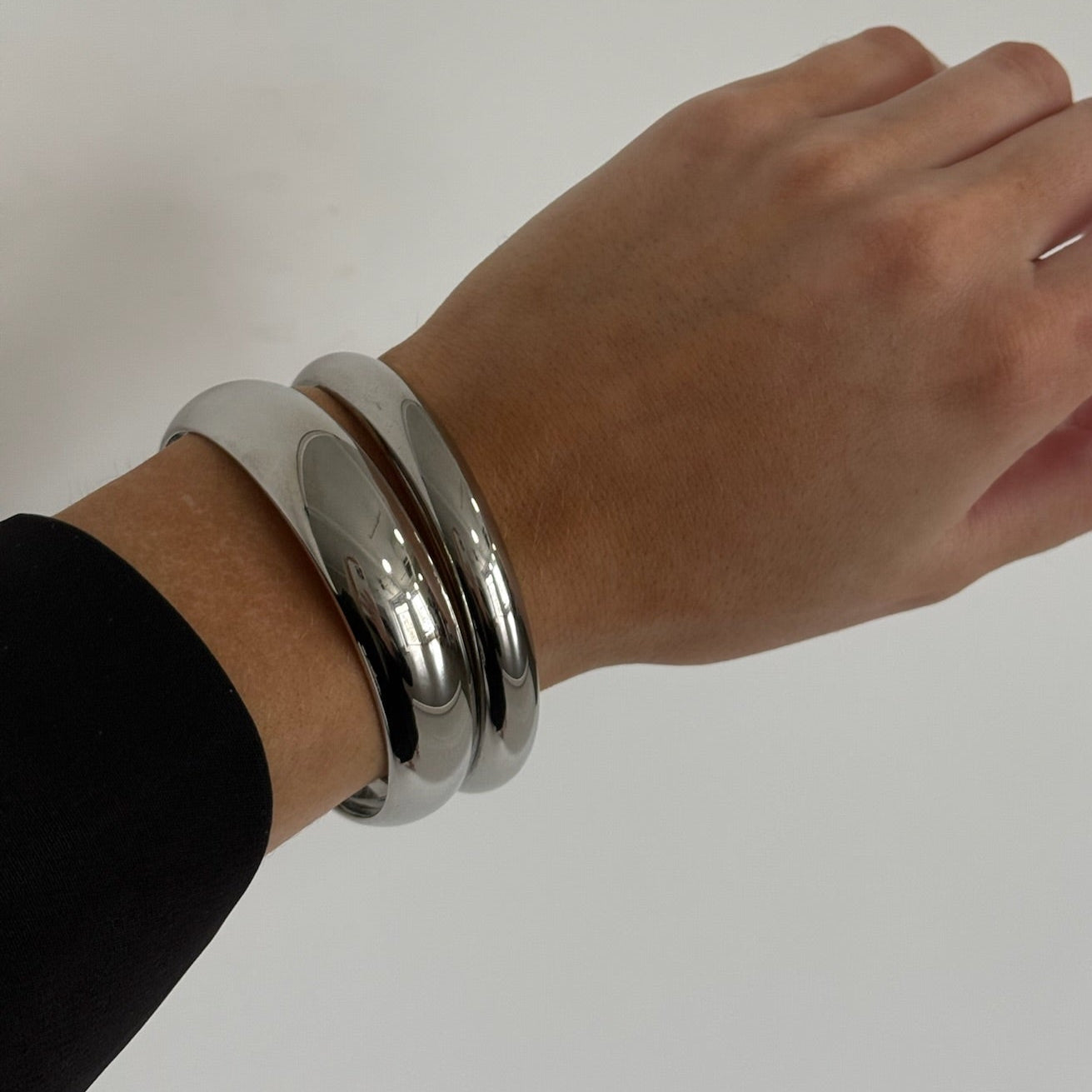 statement bangle double stack (10+15mm)