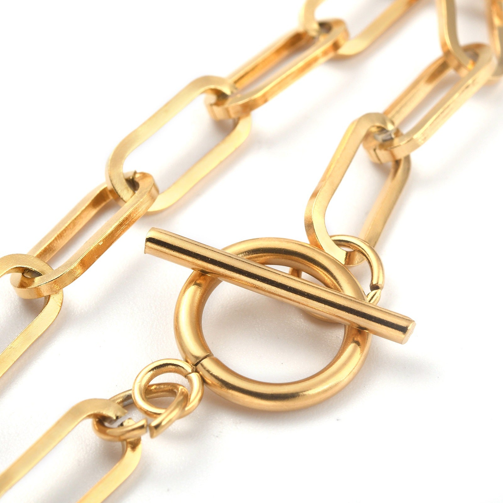 14K Gold Paperclip Bracelet