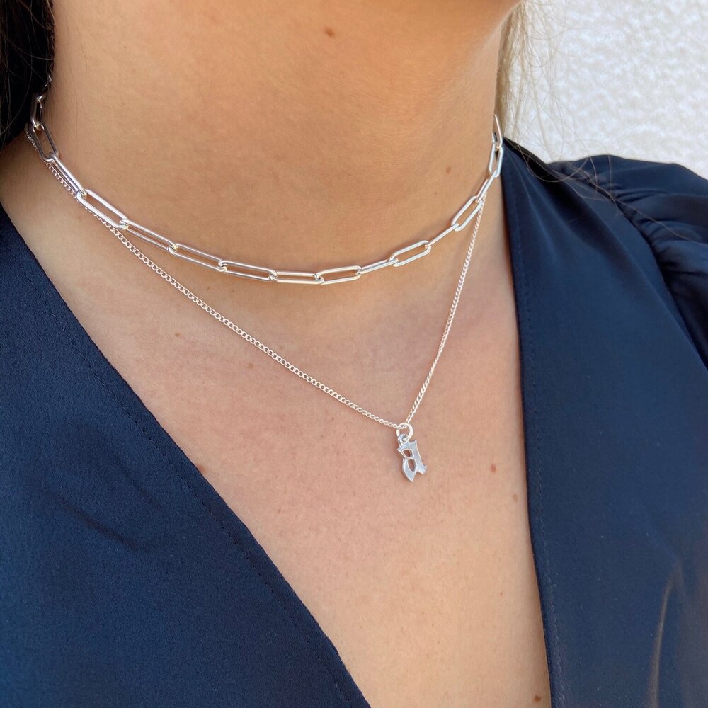 chunky paperclip choker