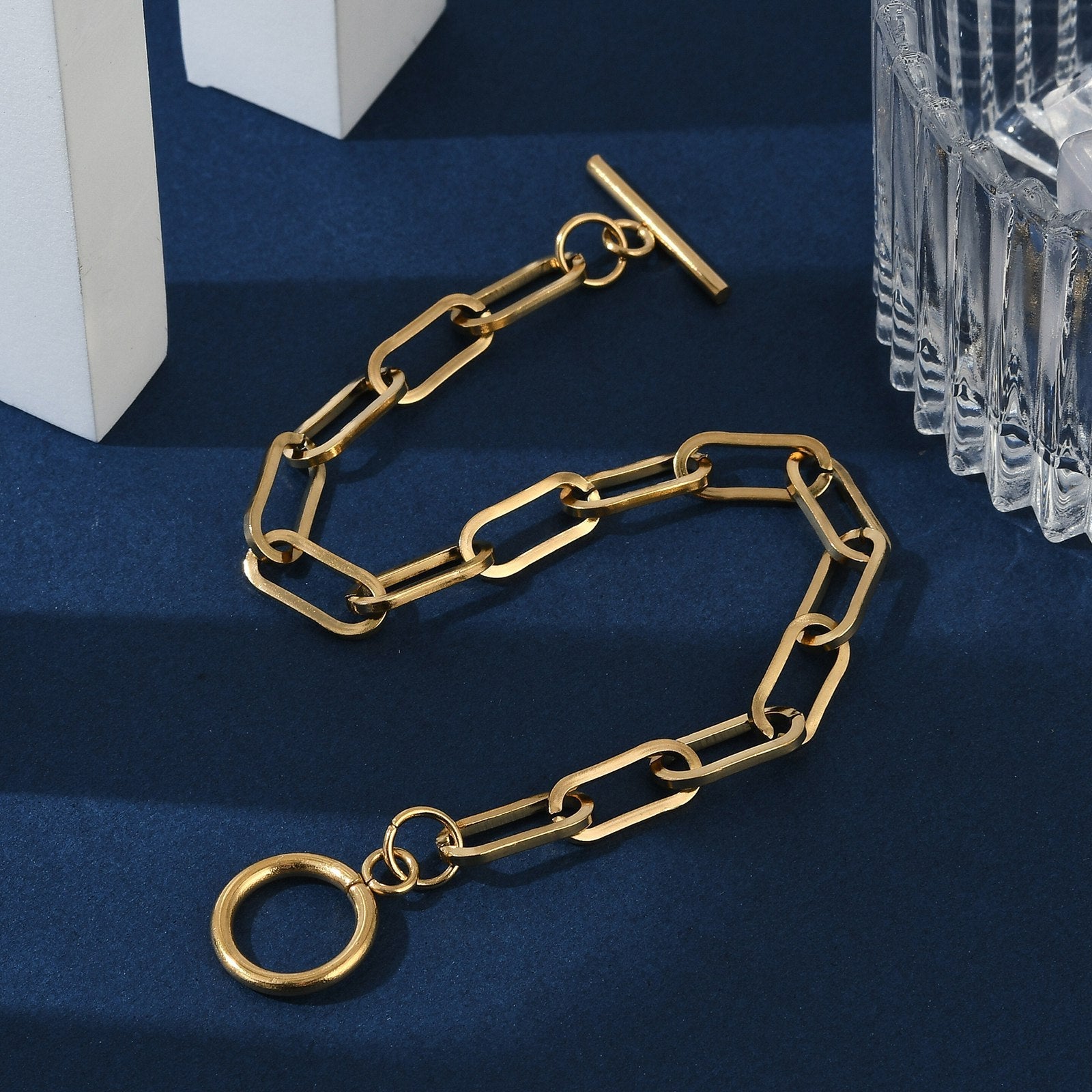 14K Gold Paperclip Bracelet