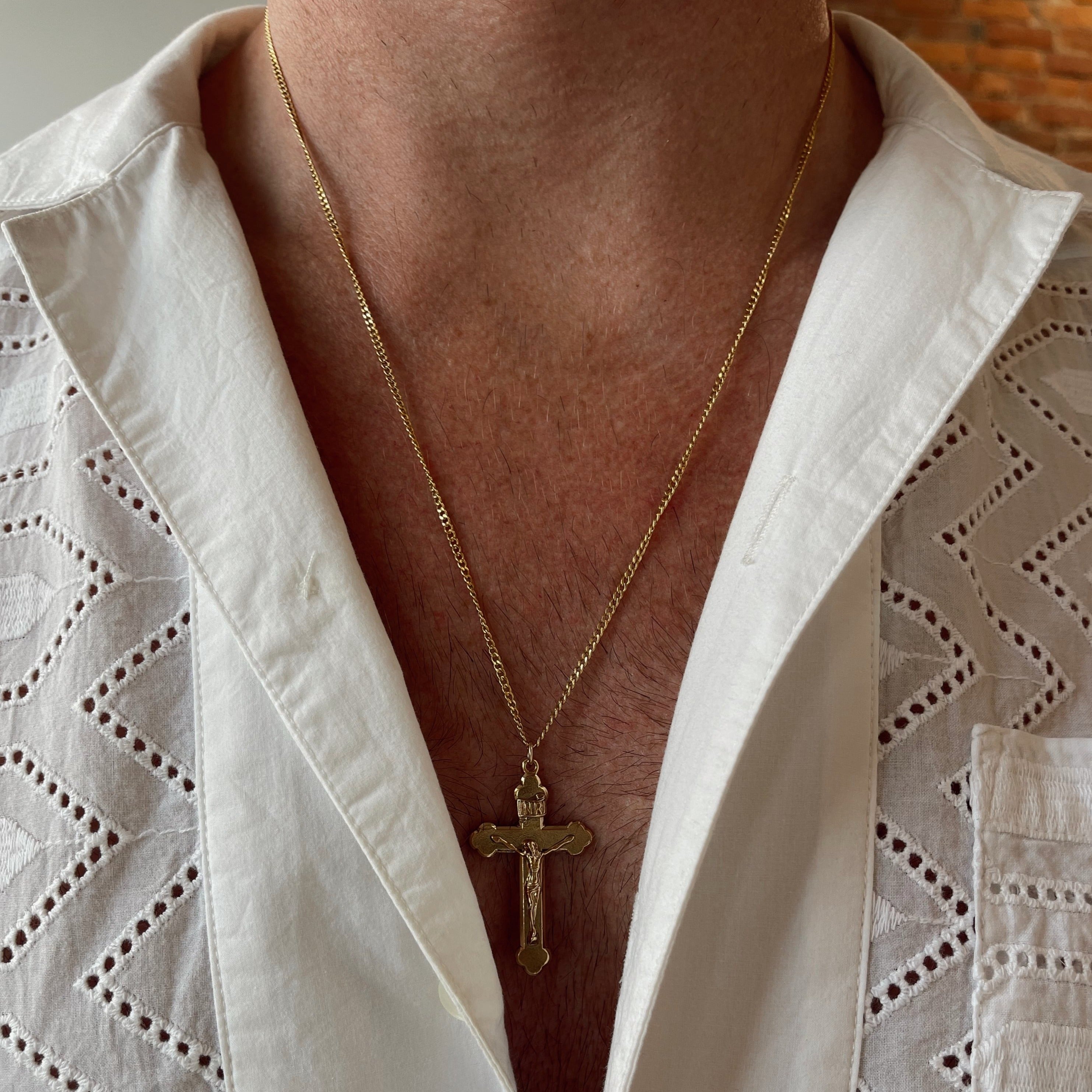 men's crucifix necklace