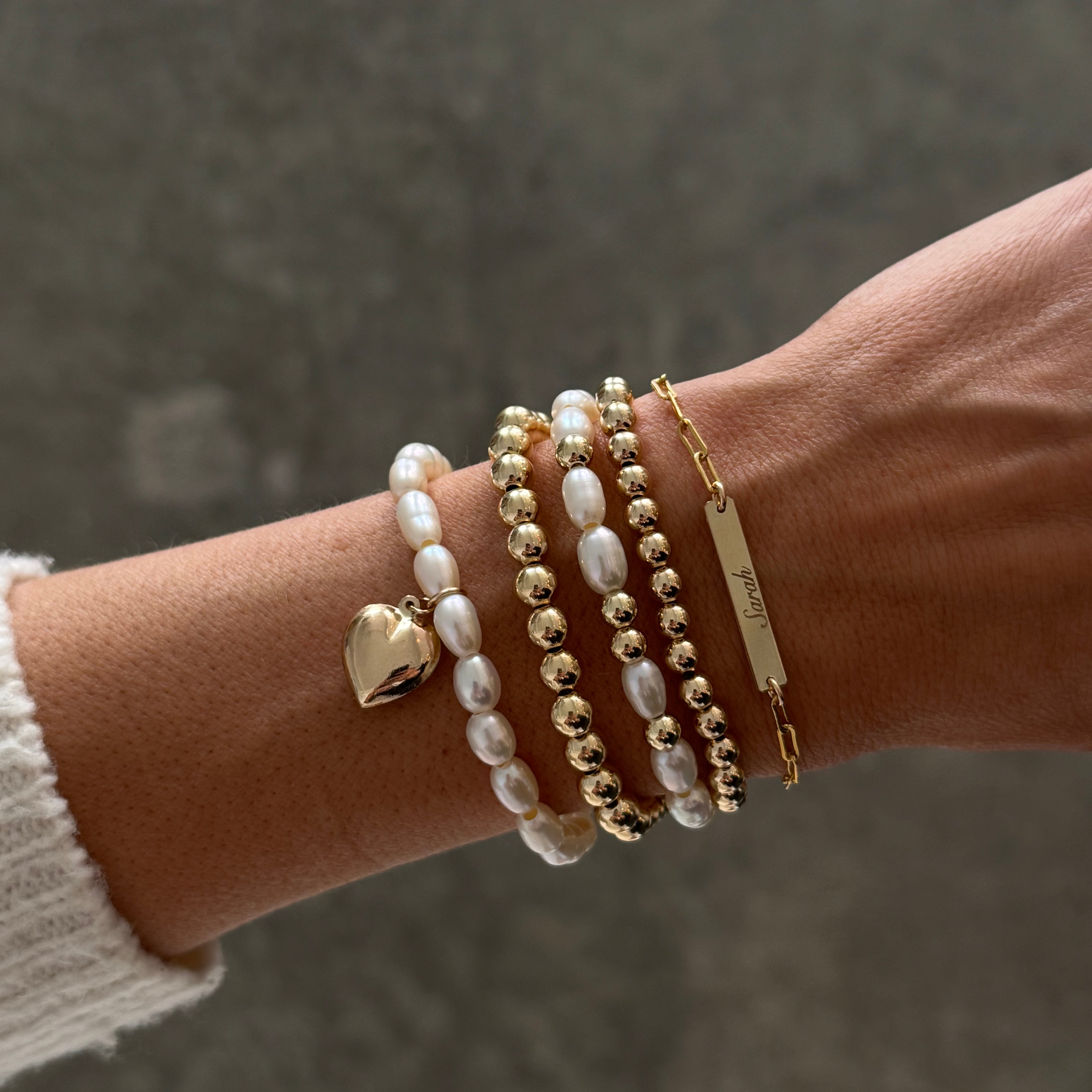 custom nameplate paperclip bracelet
