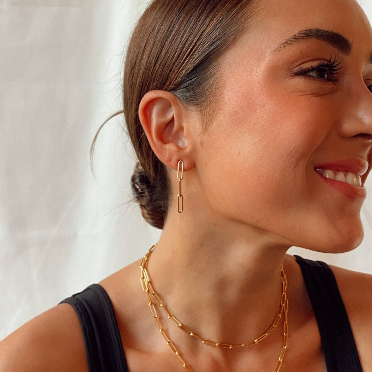 chunky paperclip earrings
