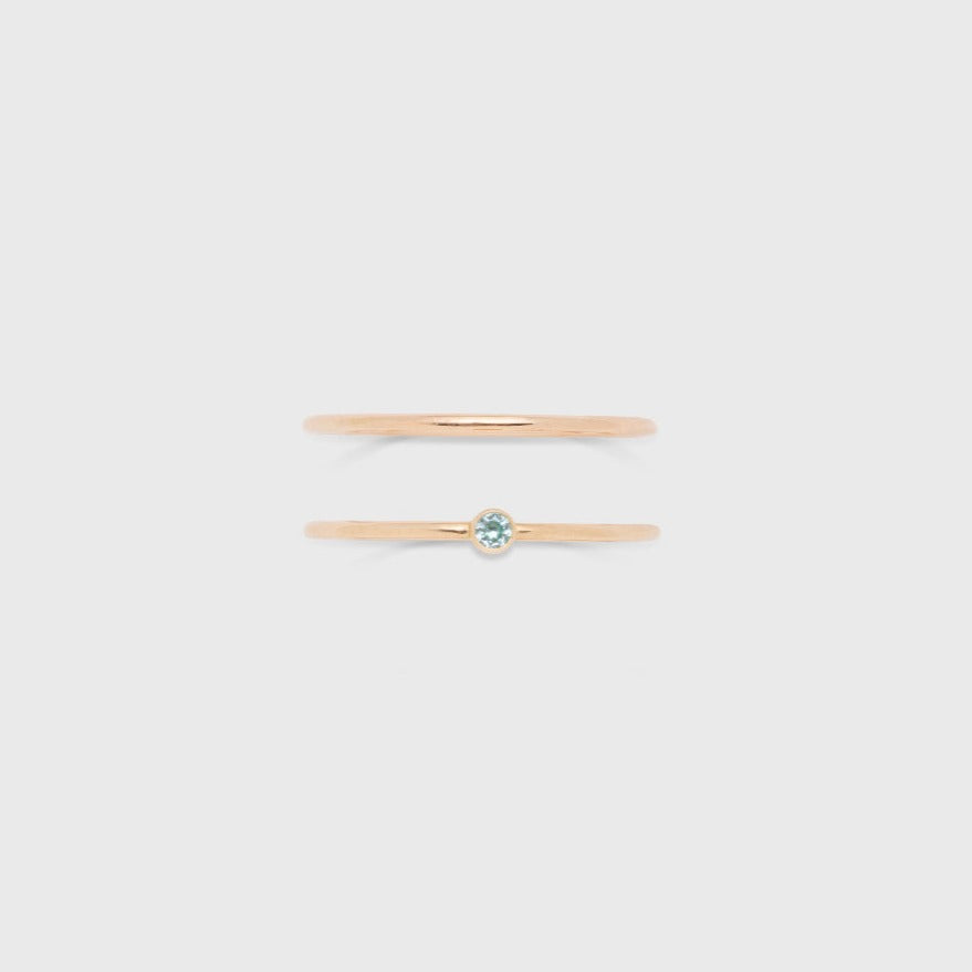 14k birthstone ring stacking set