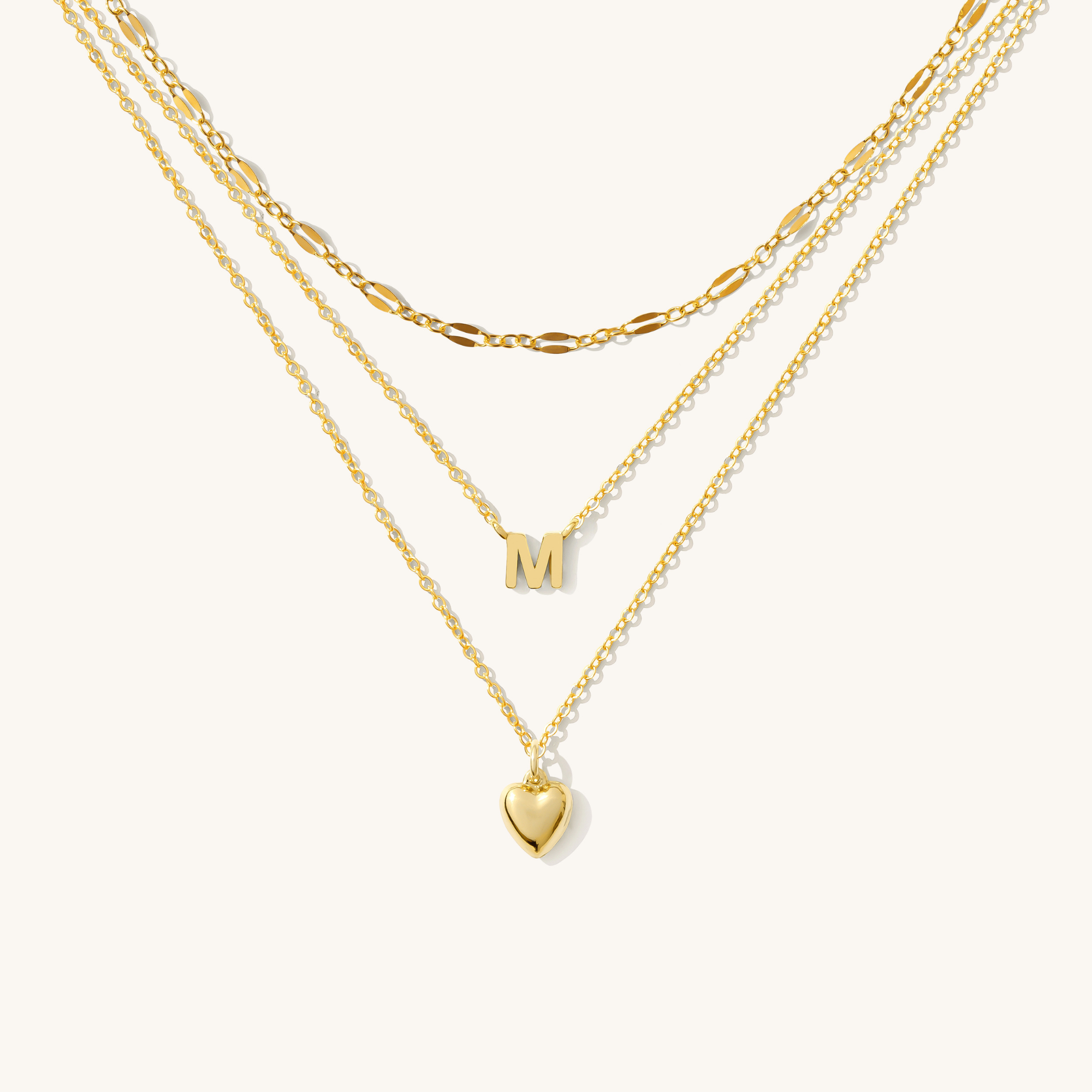14k gold Layered Necklace Set