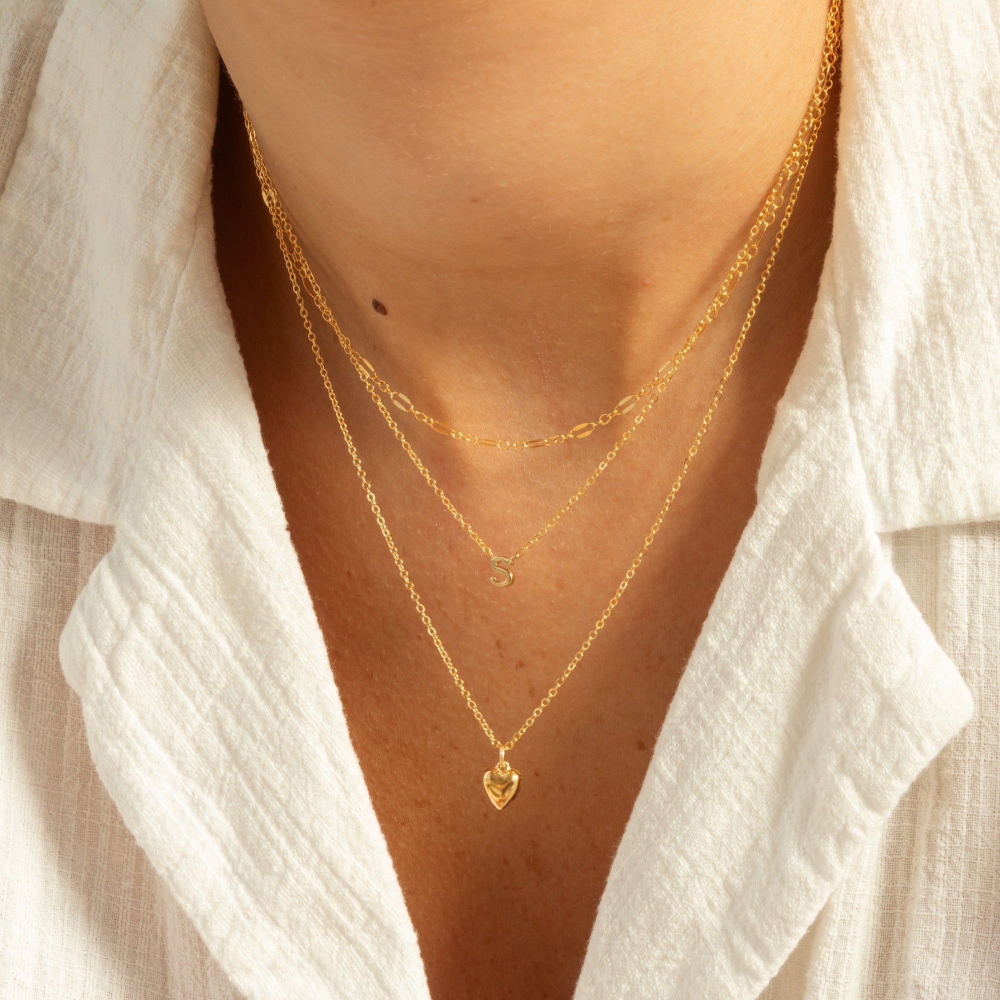 14k gold Layered Necklace Set