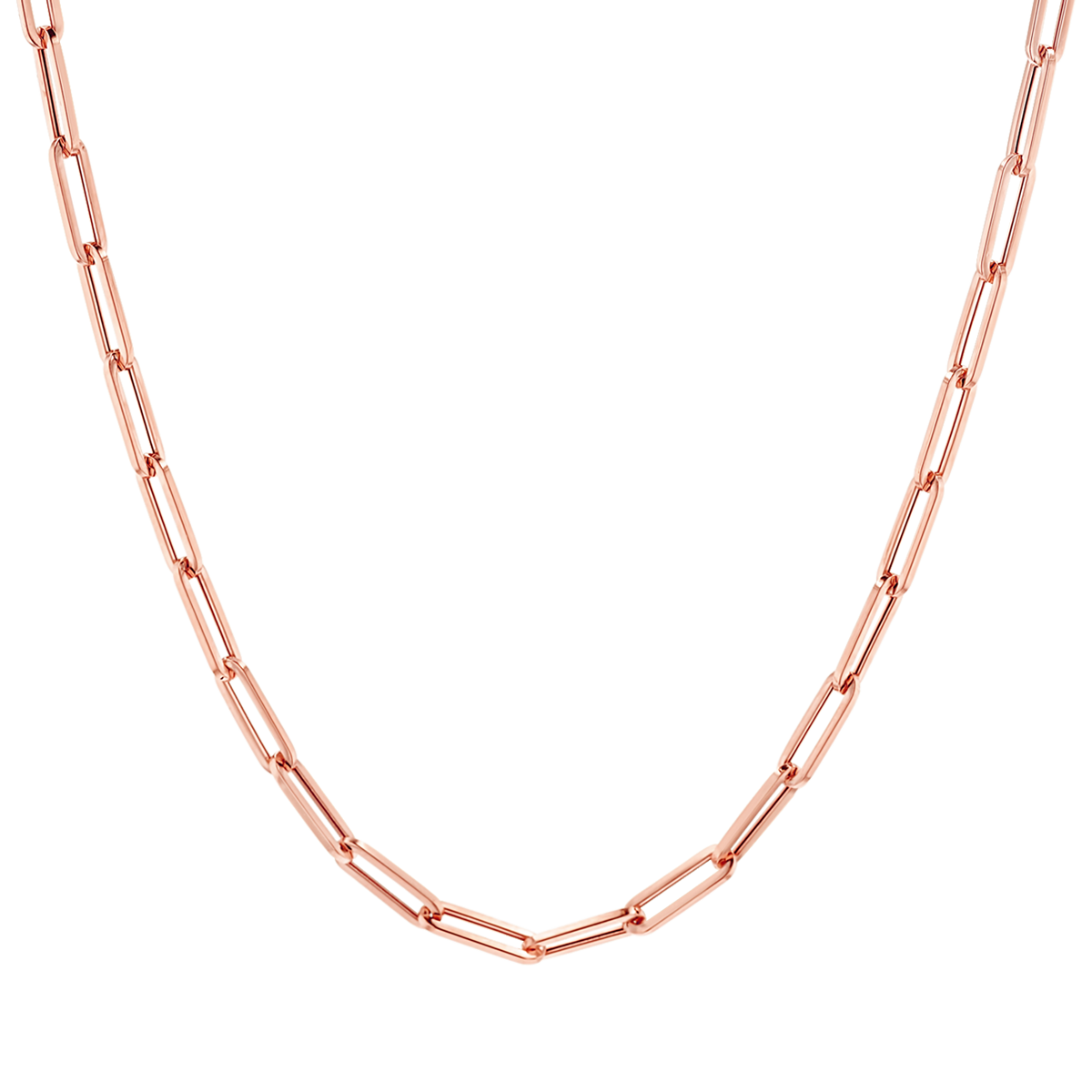 14K Paper Clip Chain Necklace