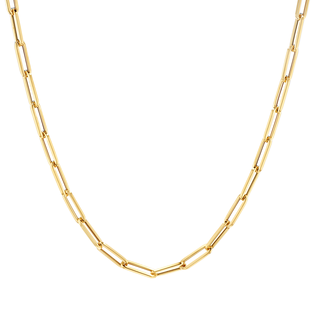 14K Paper Clip Chain Necklace