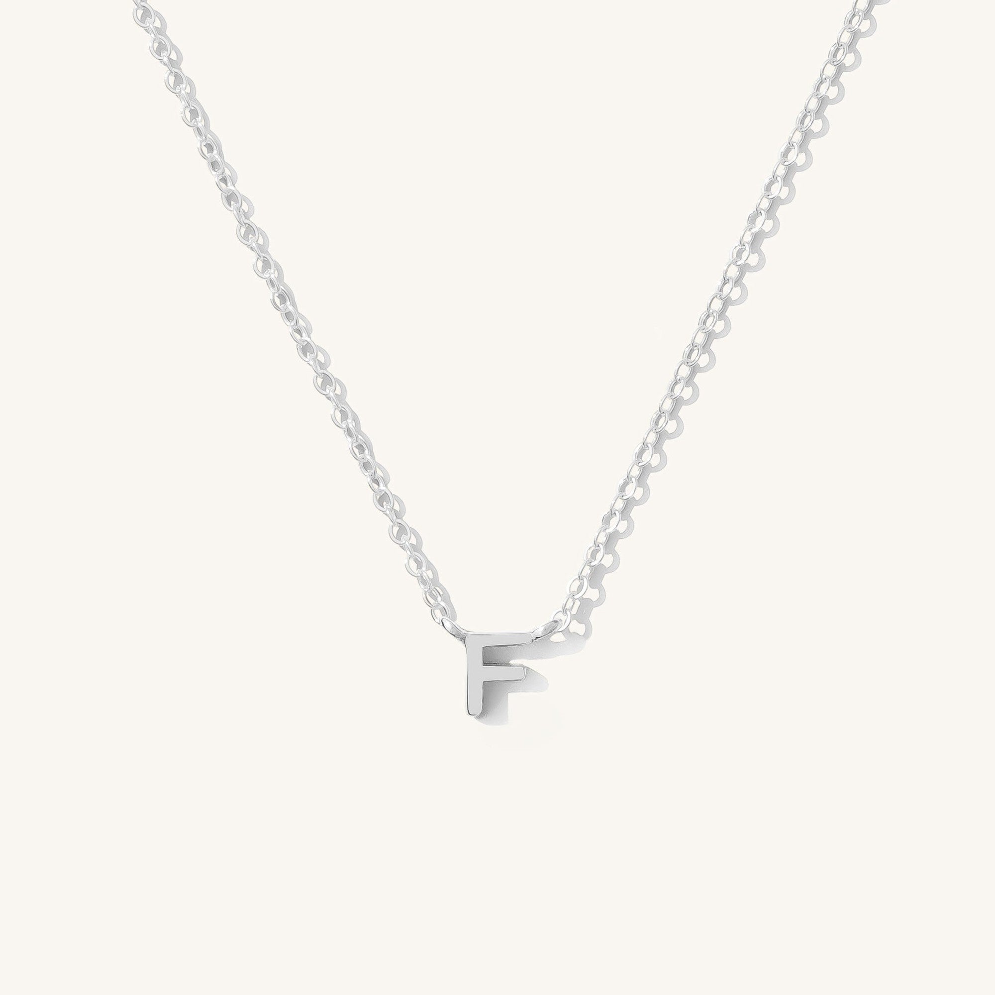 14K GOLD Tiny Initial Necklace