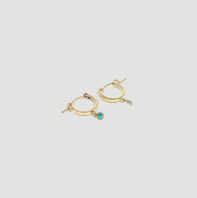 birthstone mini hoops (13mm)