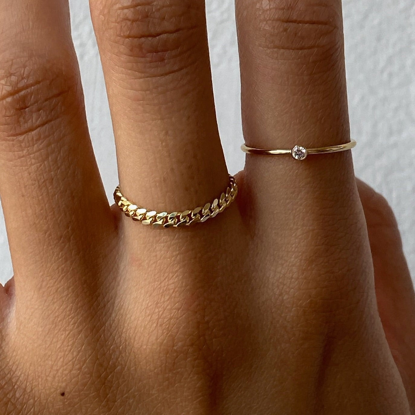 14k chain ring