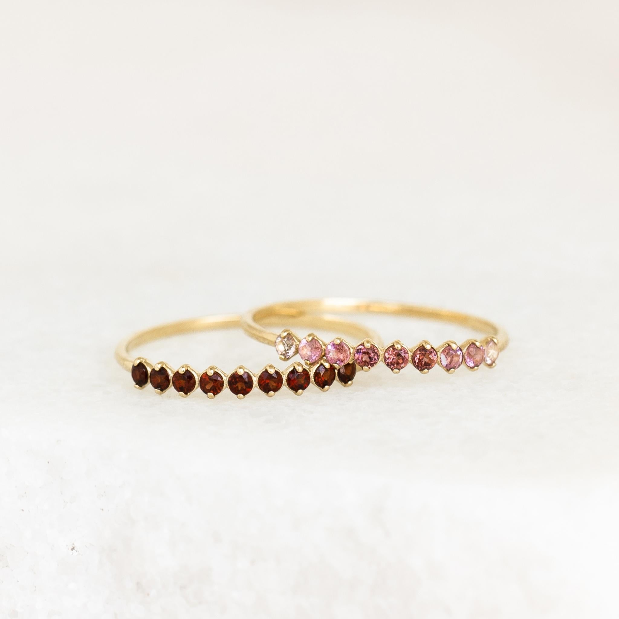 January Birthstone Ring 14k Gold - Garnet