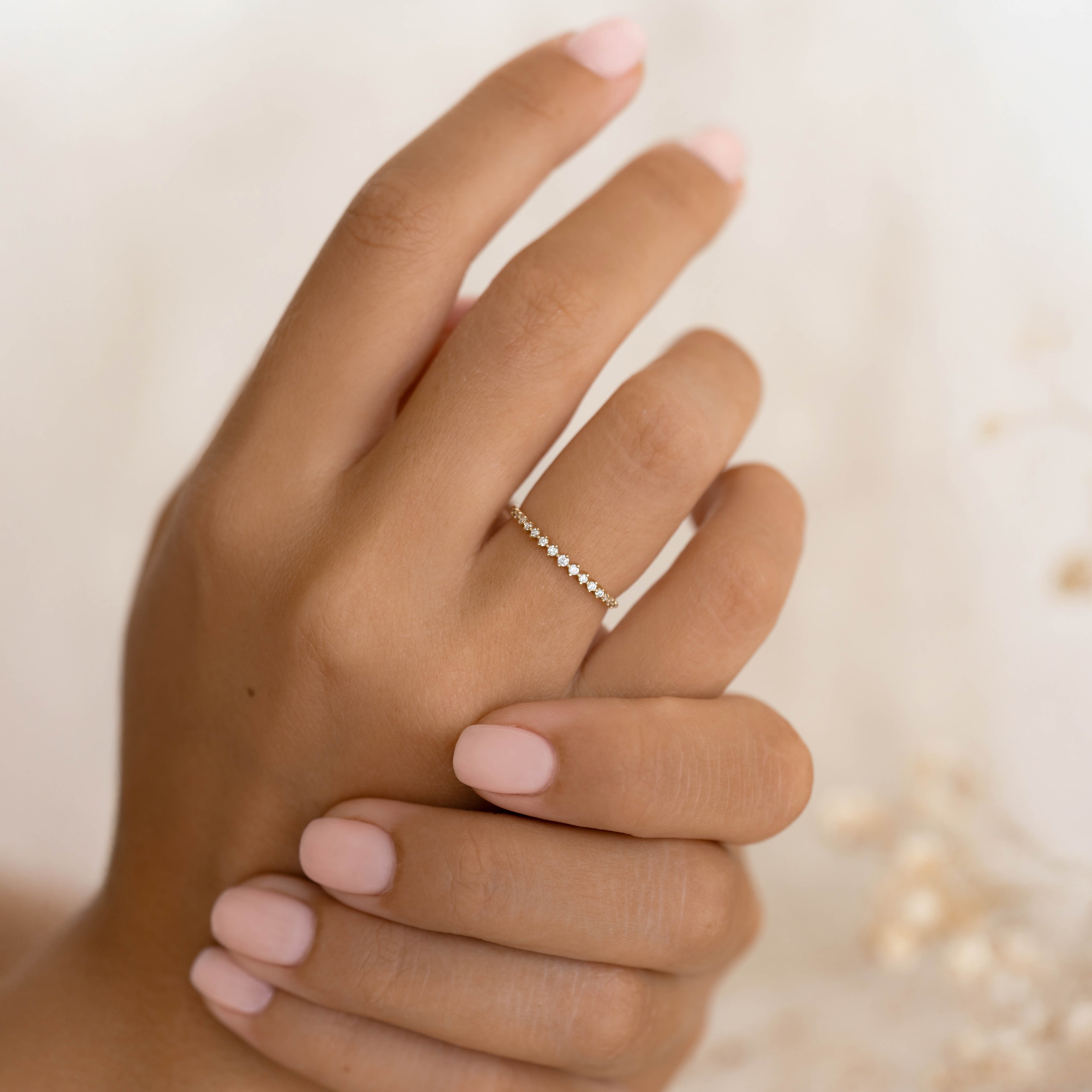 Graduated Diamond Ring 14k Gold - Ophelia