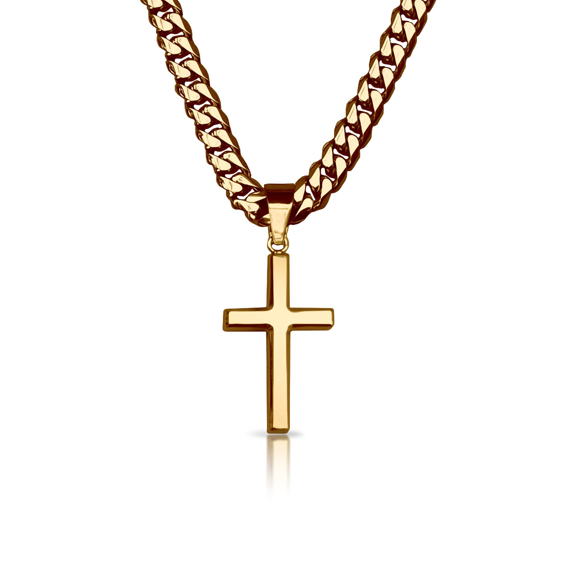 14K Gold Pro Cross Pendant
