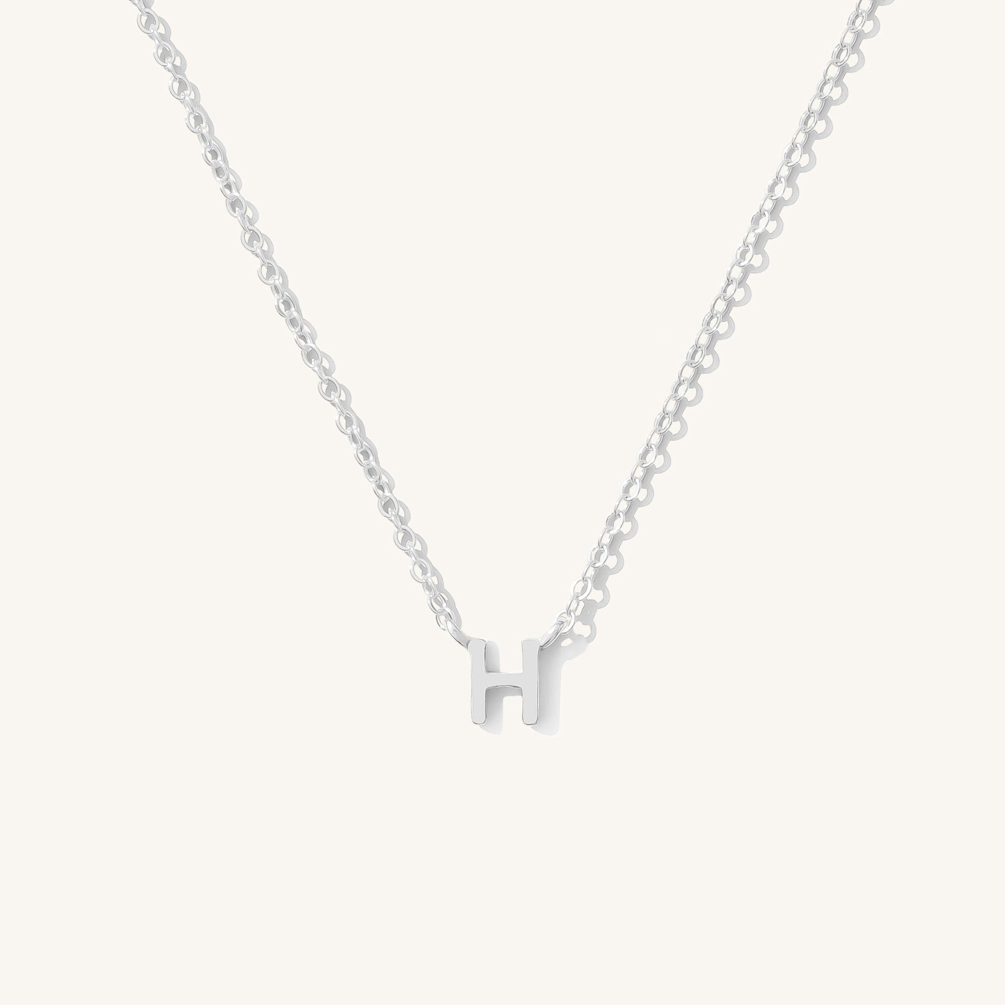 14K GOLD Tiny Initial Necklace