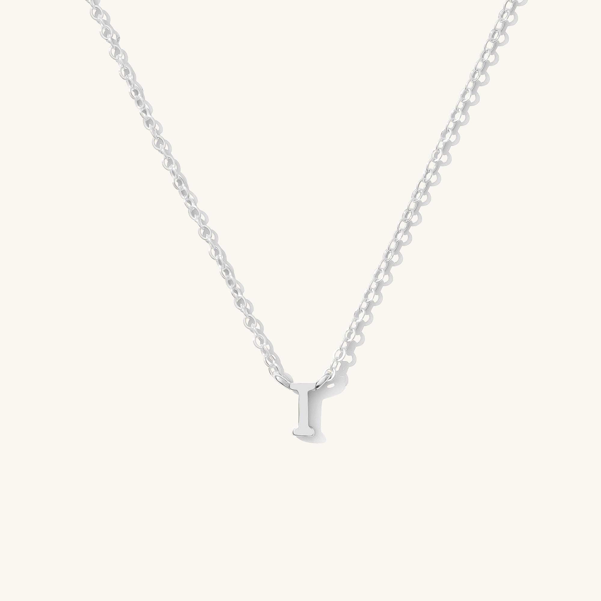 14K GOLD Tiny Initial Necklace