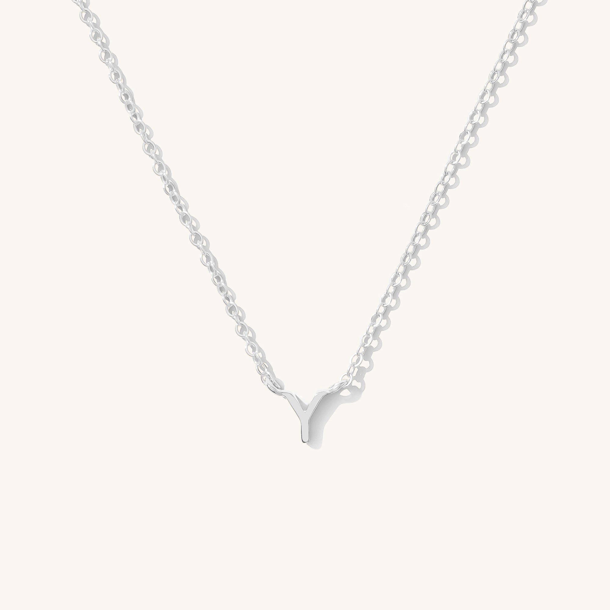 14K GOLD Tiny Initial Necklace