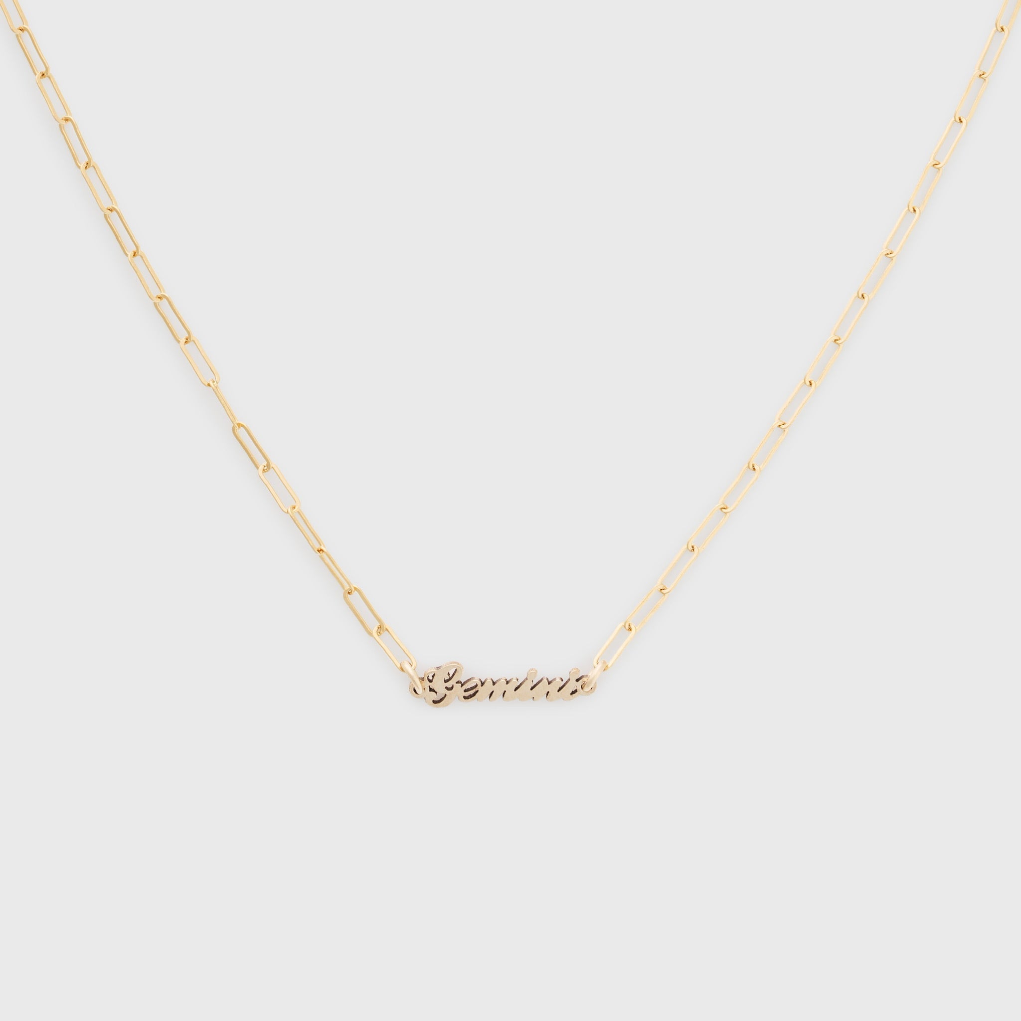 zodiac nameplate necklace