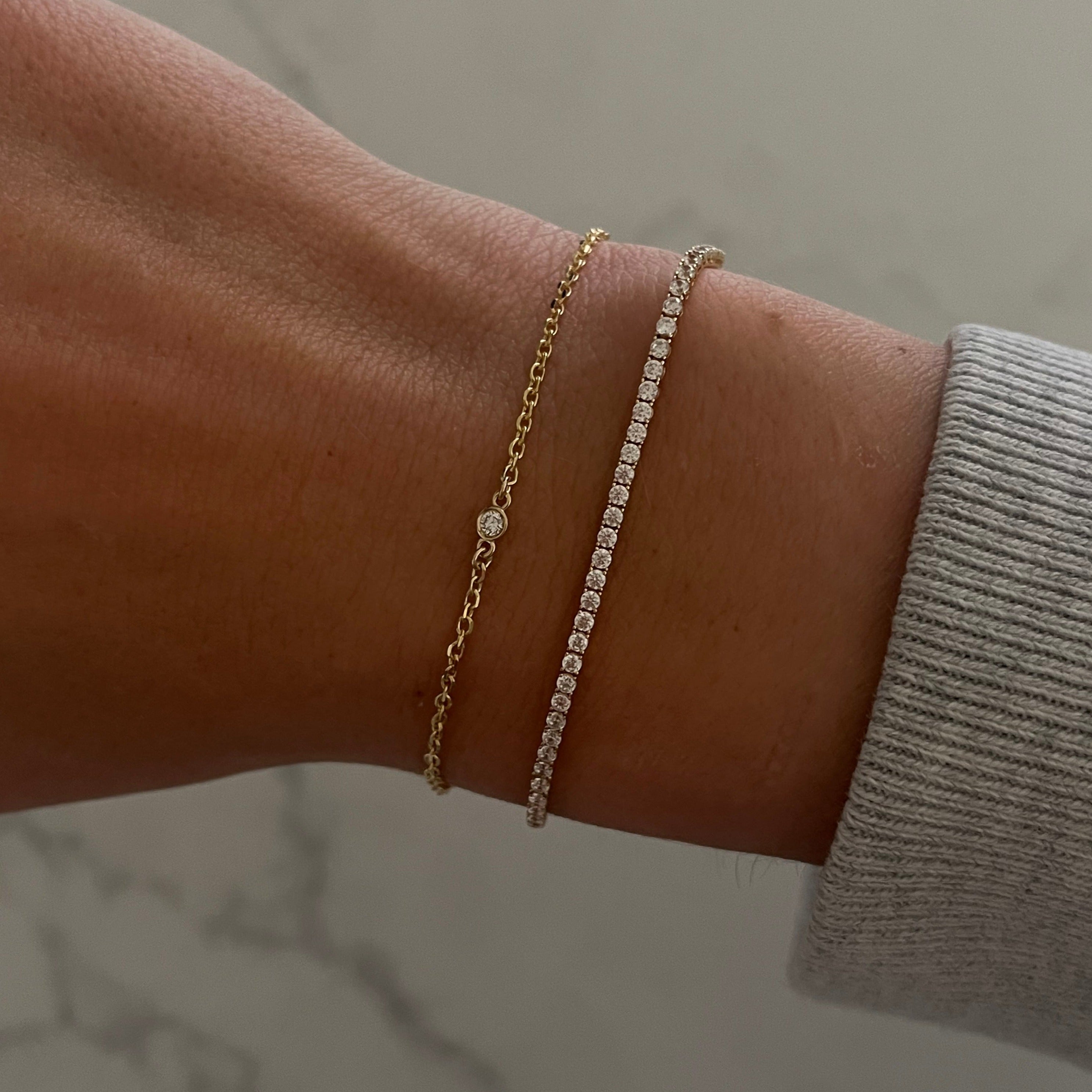 14k berkeley diamond bracelet