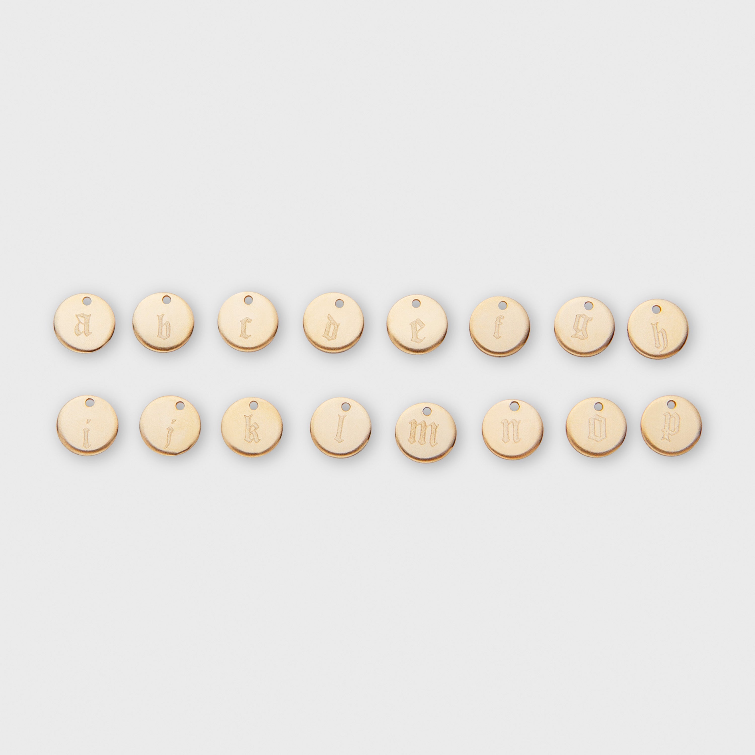 mini old english initial coin