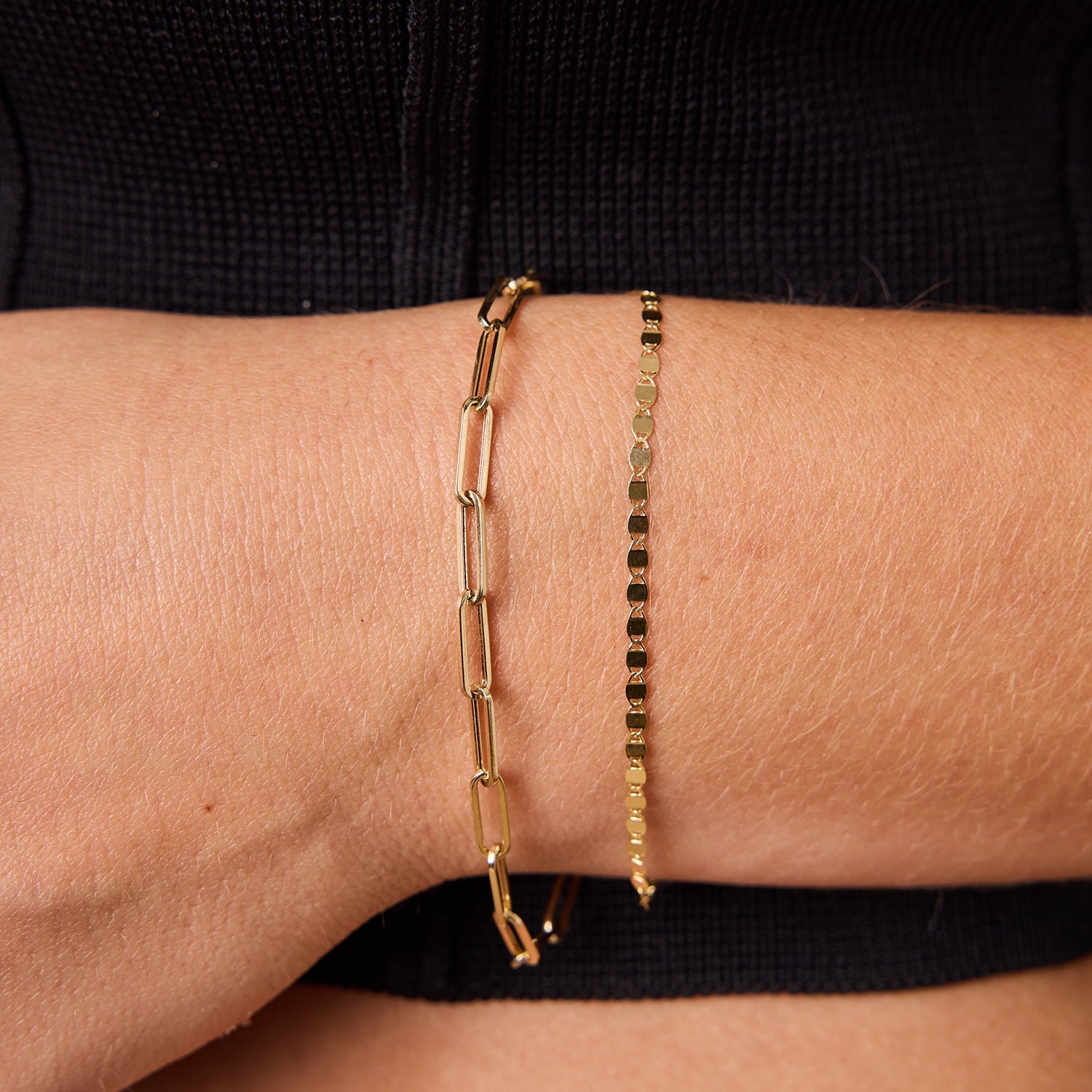 14K Paper Clip Chain Bracelet