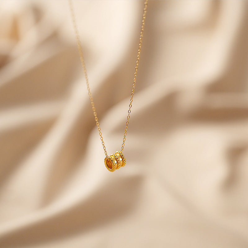 14K Gold Wheel of Love Necklace