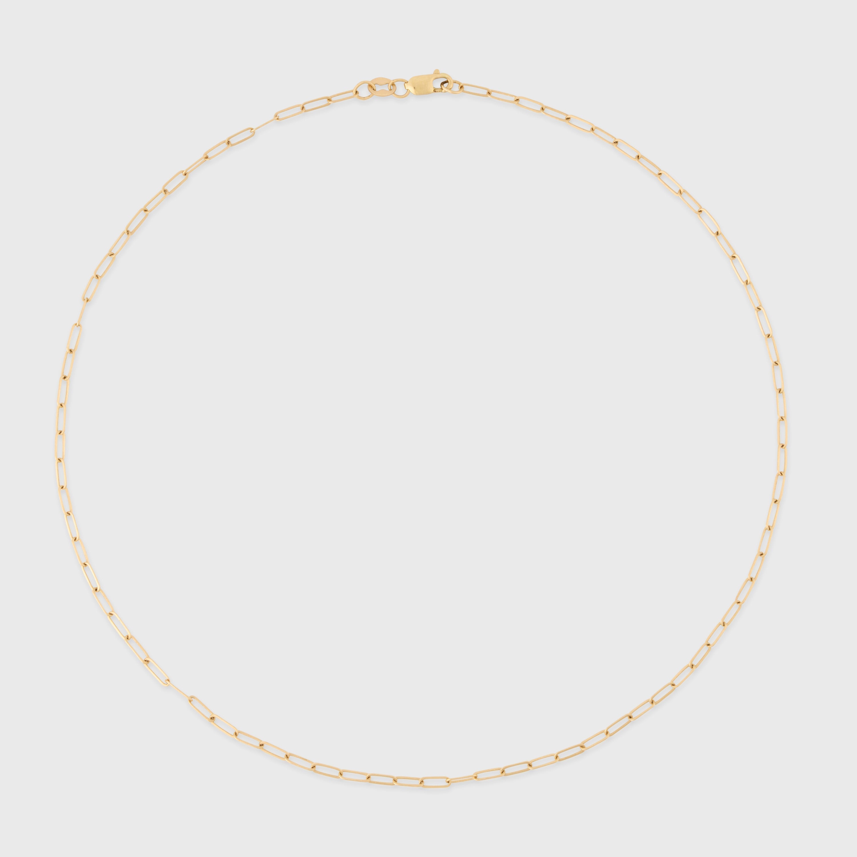 14k paperclip choker