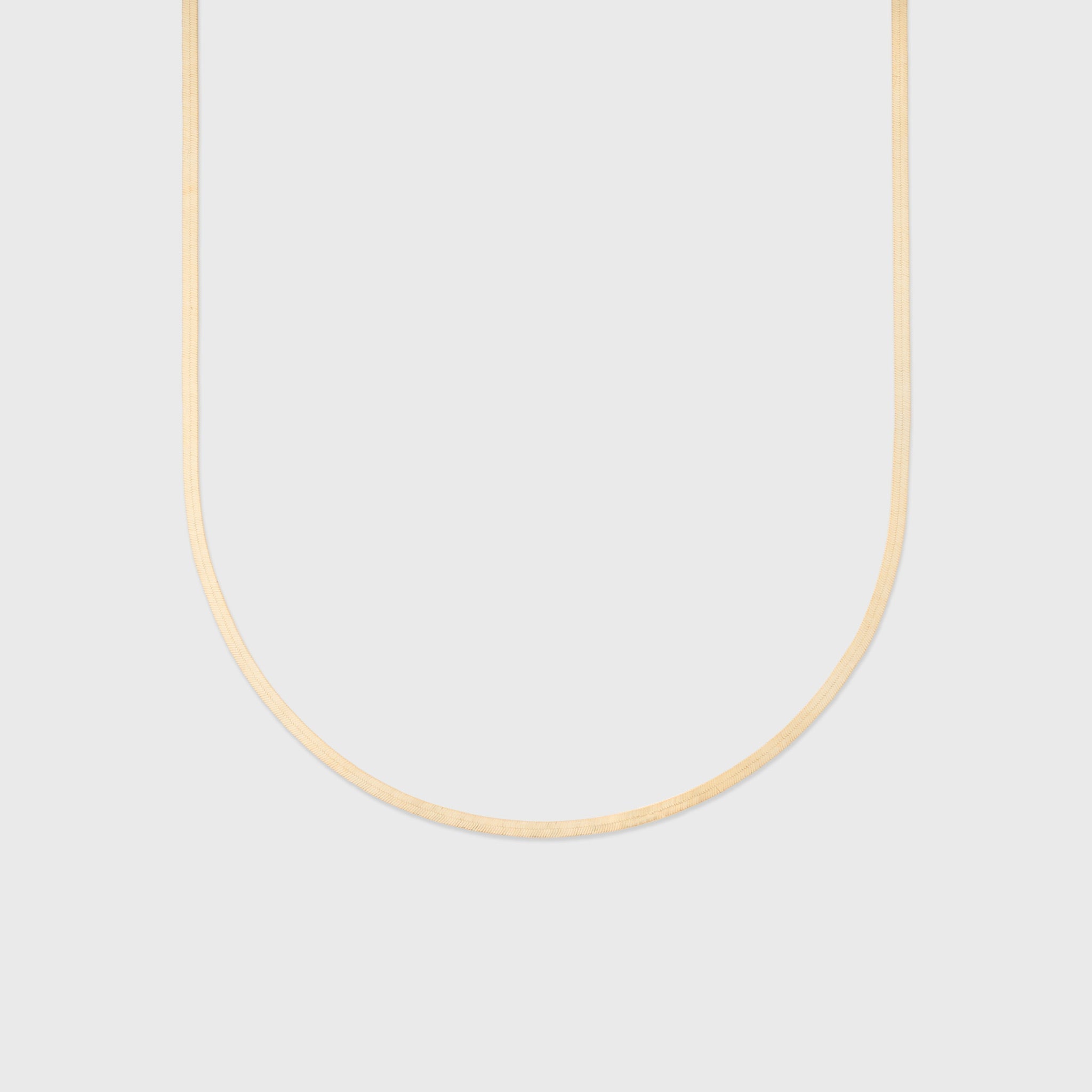 14k dainty herringbone necklace