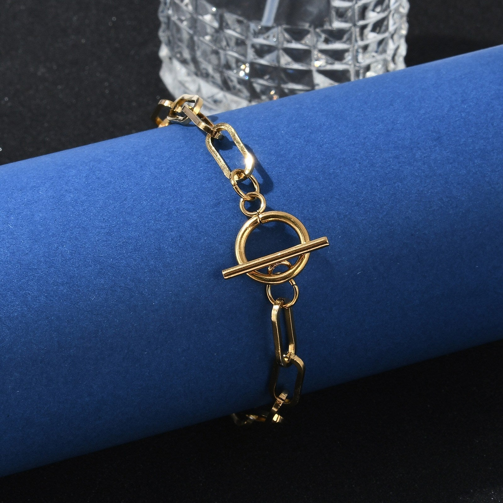 14K Gold Paperclip Bracelet