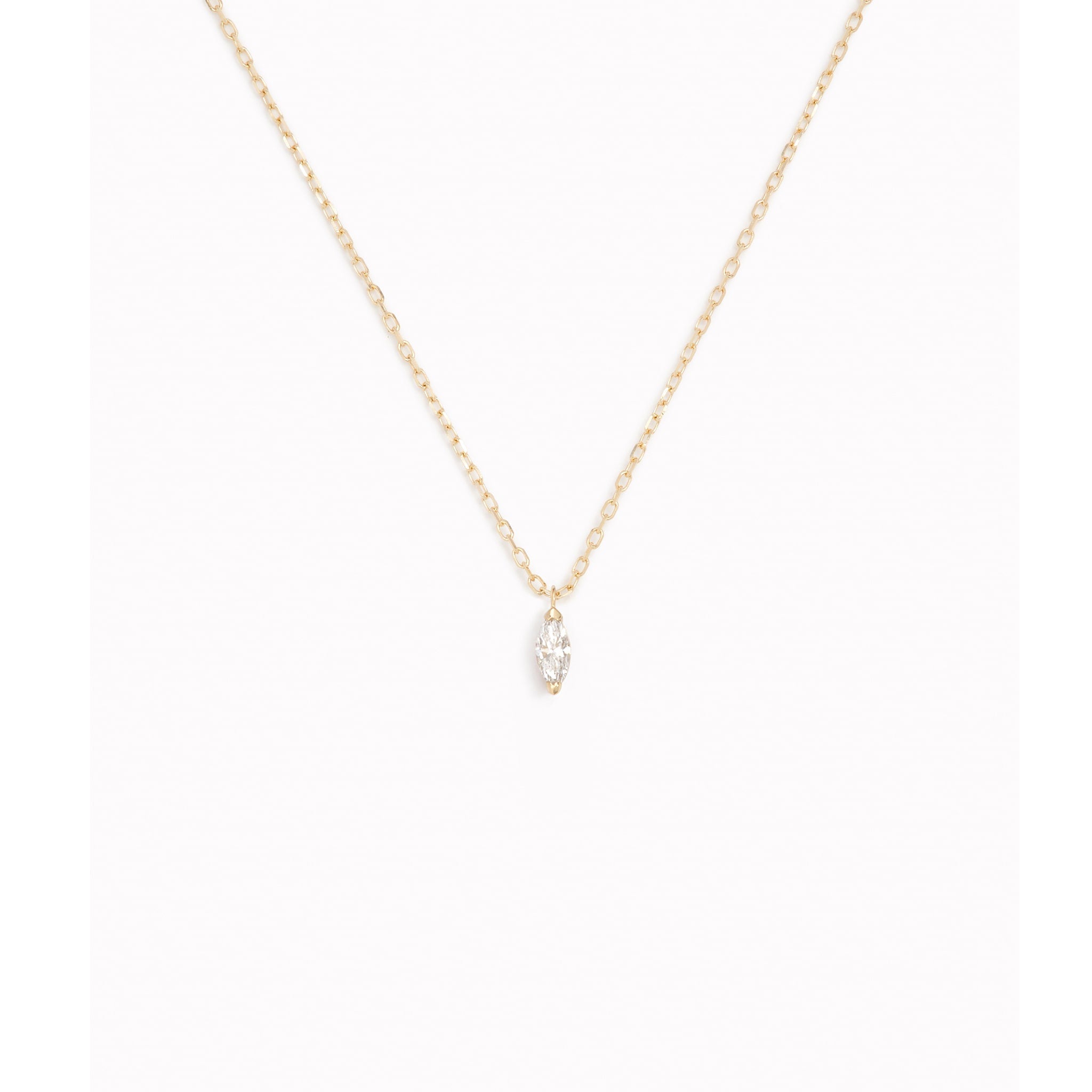 Marquise Diamond Necklace 14k Gold - Aletta