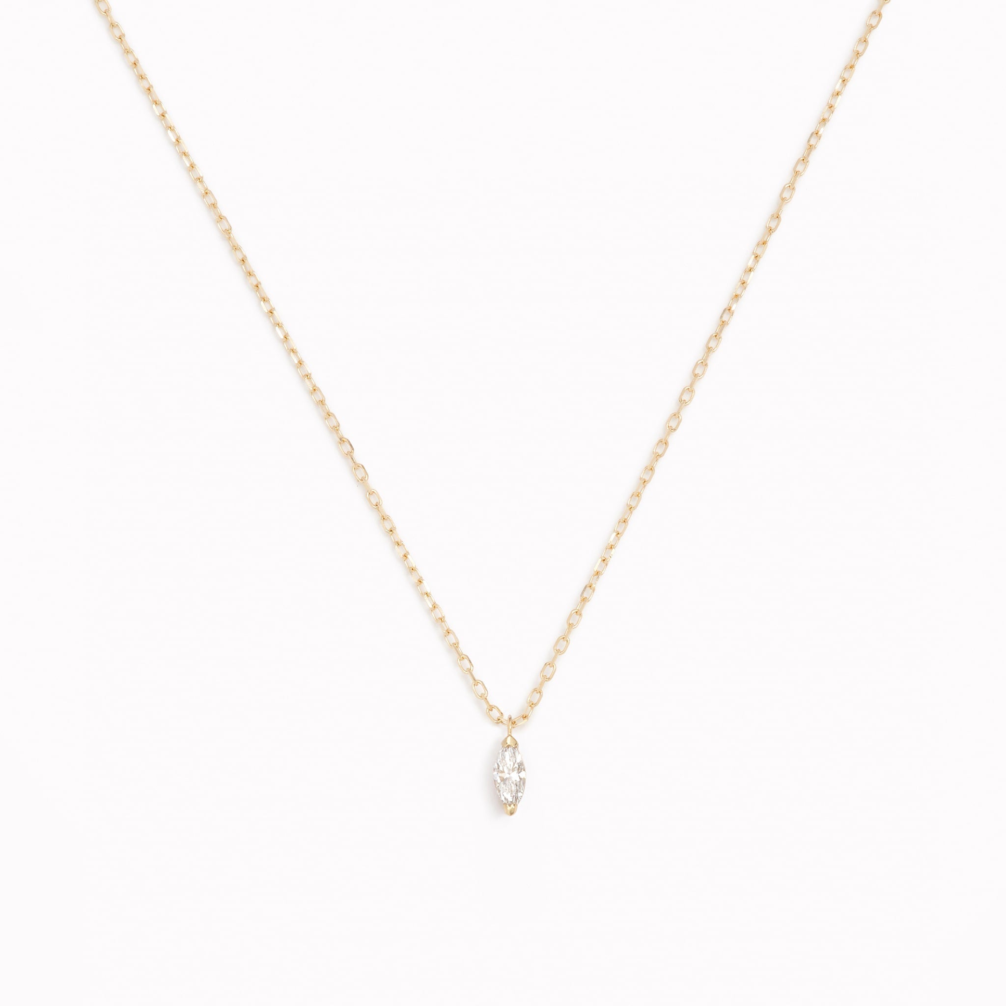 Marquise Diamond Necklace 14k Gold - Aletta