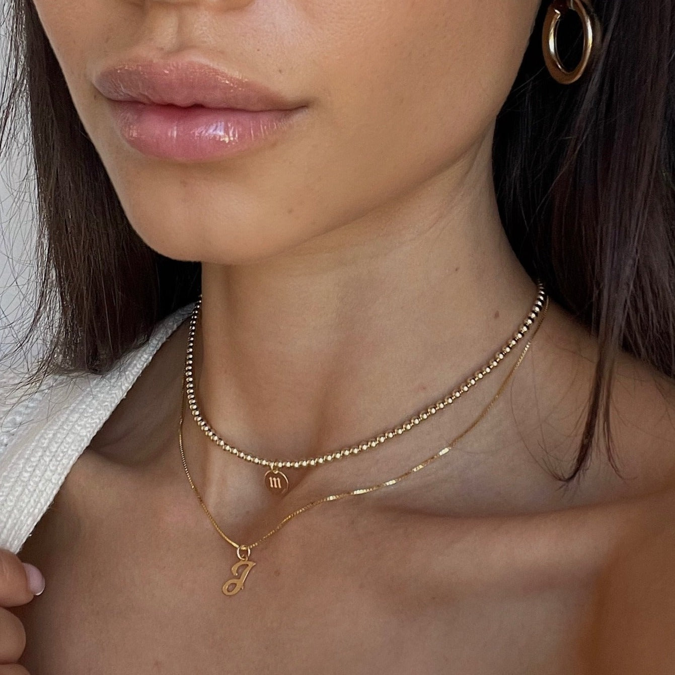 old english initial juno choker