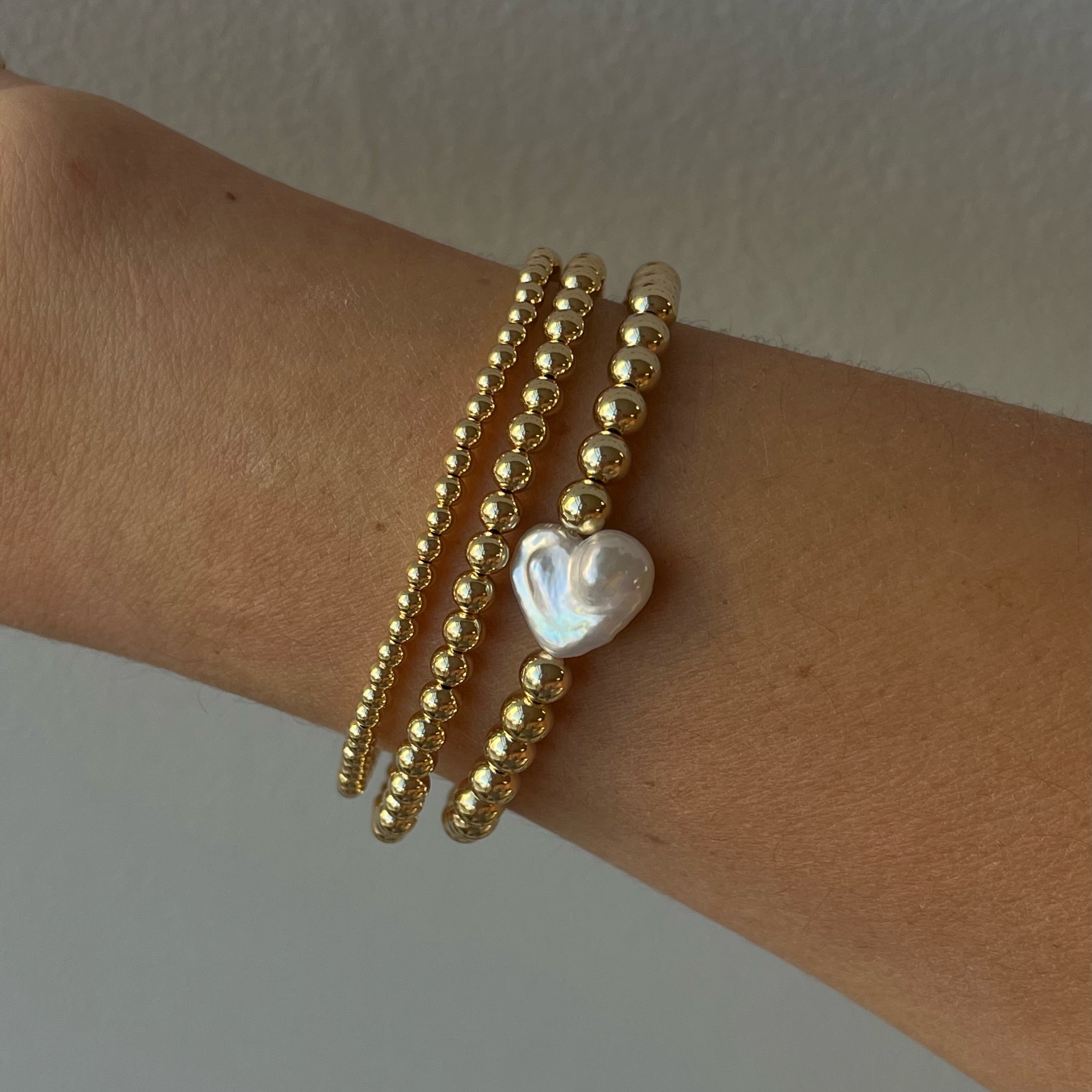 pearl heart juno triple stack (3+4+5mm)