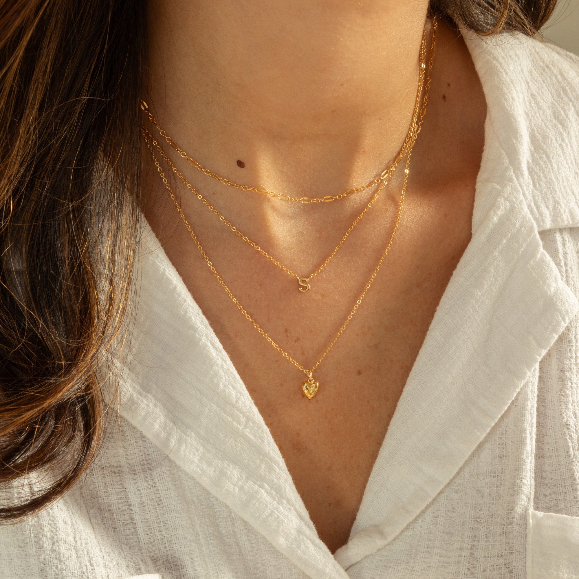 14k gold Layered Necklace Set
