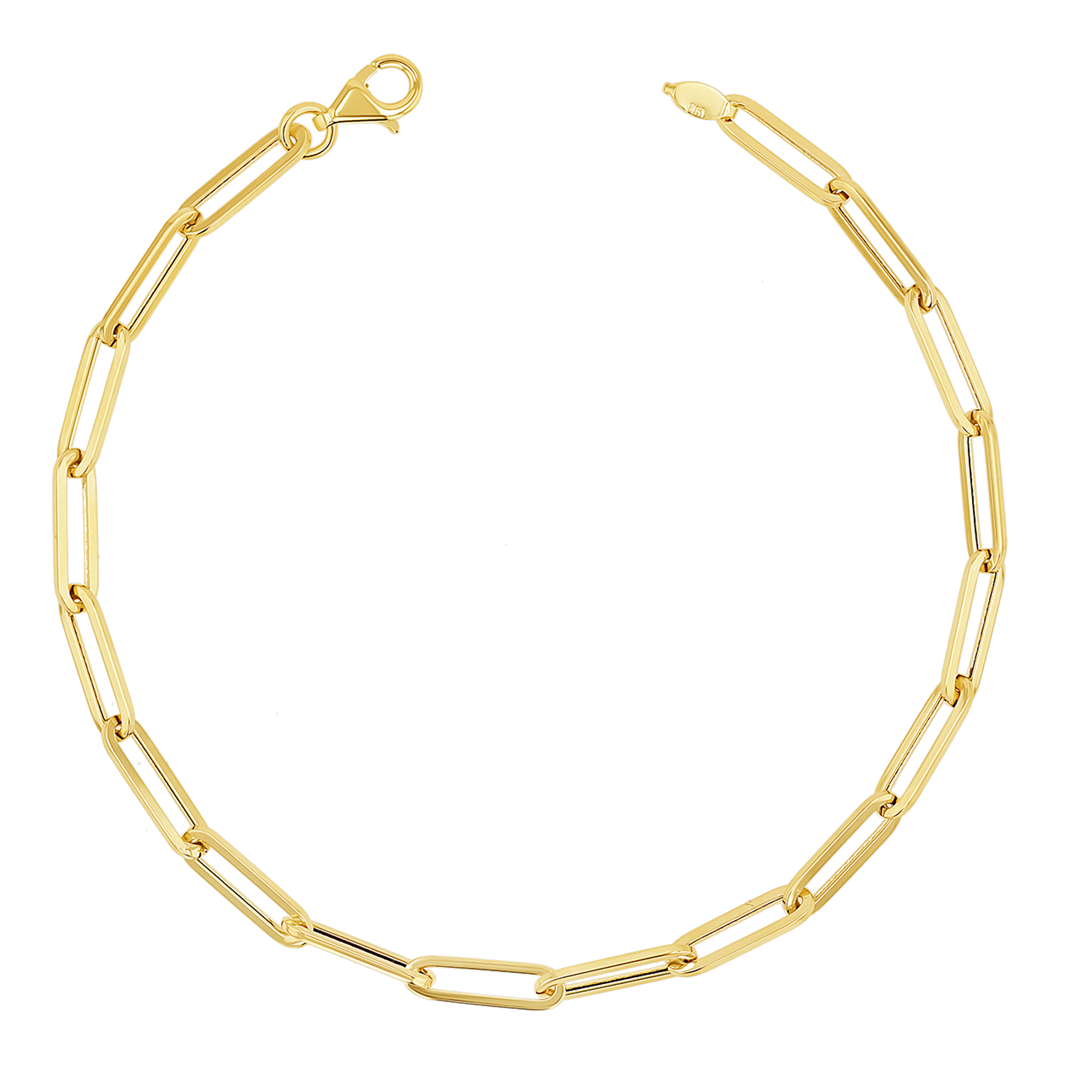 14K Paper Clip Chain Bracelet