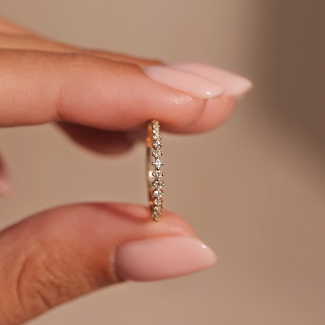 Graduated Diamond Ring 14k Gold - Ophelia