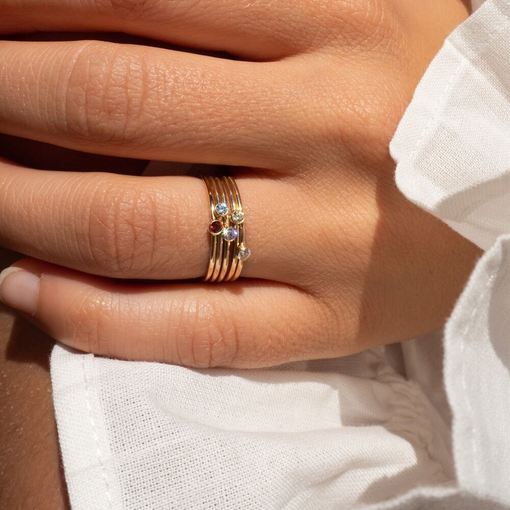 14k birthstone ring (all 12 months)