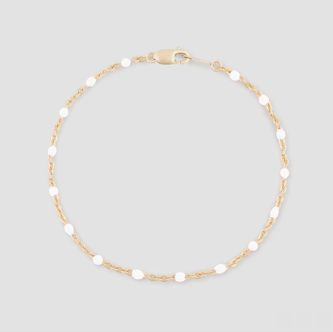 14k white daisy bracelet